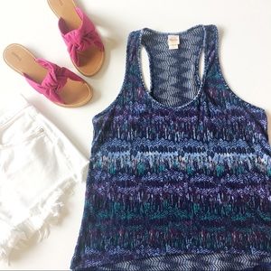 mossimo • mesh back tank top
